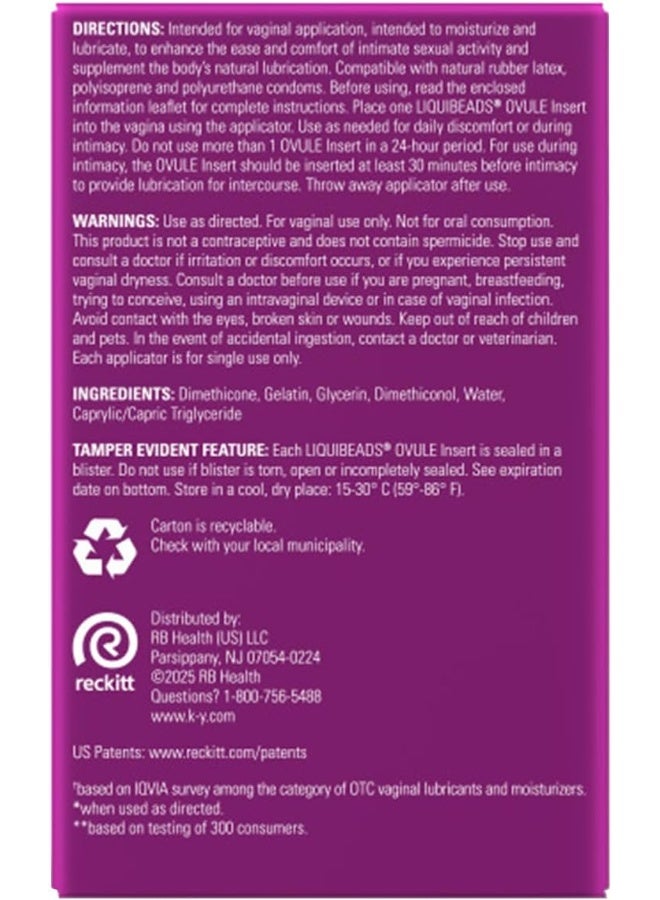 كيه - واي K-Y ليكويبيدز مرطب مهبلي، 6 حبات - Image 4