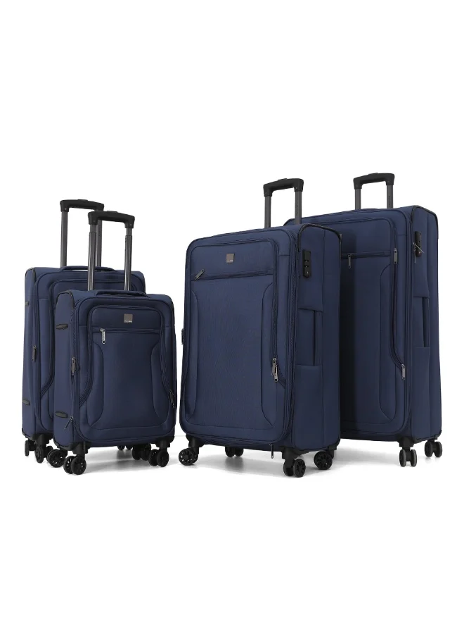 Travelite 4 Piece Soft Luggage Set with TSA Lock, 4 Wheel Spinner Suitcase Set, Lightweight Expandable Travel Bags with Multiple Compartments, 32 Inch, 28 Inch, 24 Inch & 20 Inch,