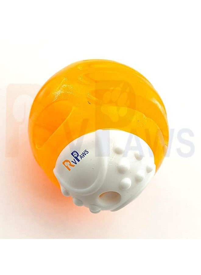 كرة مطاطية طبيعية متينة تصدر أصواتًا مرحة عند دحرجتها أو هزها، لعبة كرة ضاحكة مثالية للكلاب المتوسطة والصغيرة - متعددة الألوان - عبوة من قطعة واحدة - Image 4