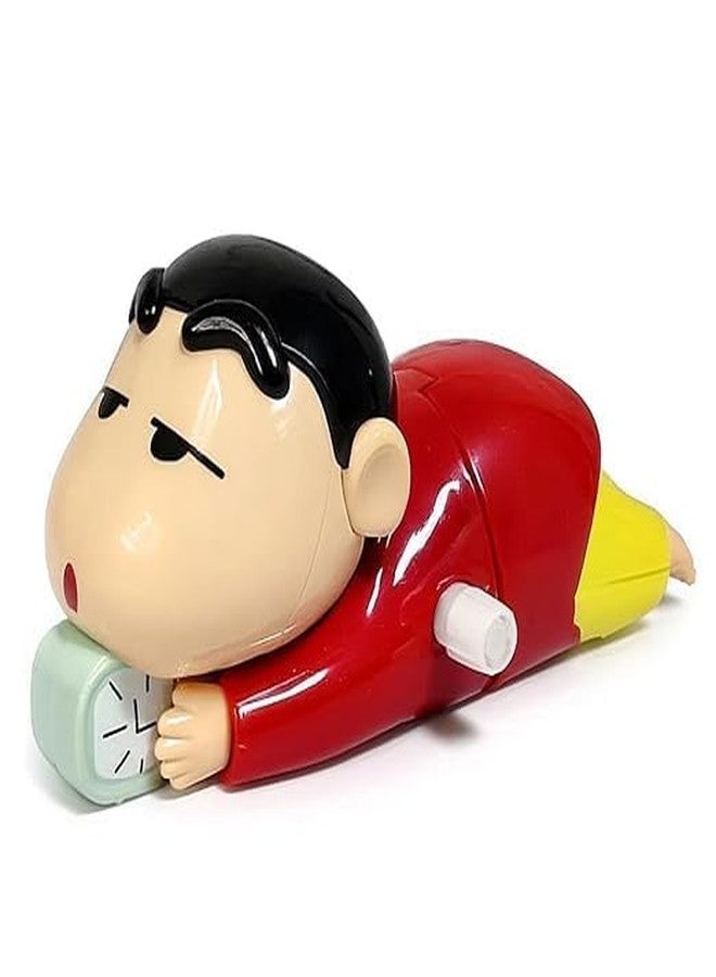 GIGGLE TREE Shinchan Manual Clockwork Toy, 5CM Anime Character, Crawling Push Toy, Children's Birthday Gift Figure, Red and Yellow (Shinchan A) - Image 1