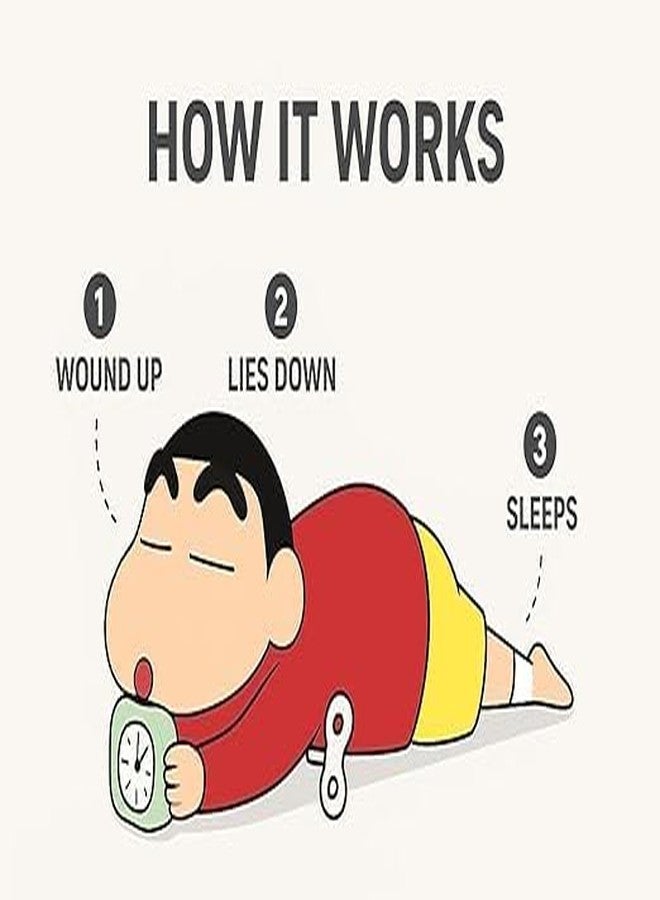 GIGGLE TREE Shinchan Manual Clockwork Toy, 5CM Anime Character, Crawling Push Toy, Children's Birthday Gift Figure, Red and Yellow (Shinchan A) - Image 3