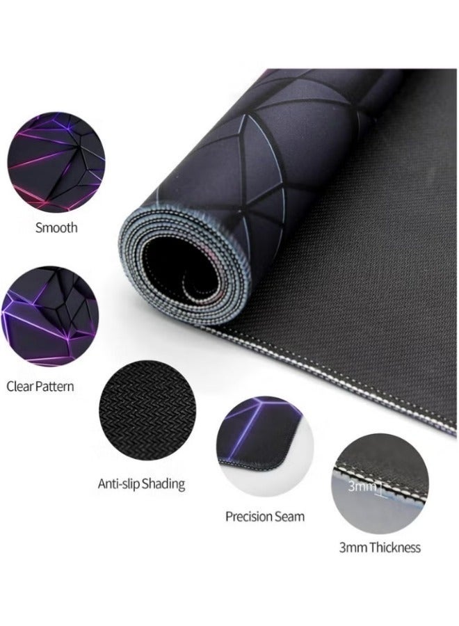 FONE Large Mouse Pad Extended Gaming Mouse Pad Non-Slip Rubber Base Mouse pad Office Desk Mat Desk Pad Smooth Cloth Surface Keyboard Mouse Pads for Computers (800 * 300 * 3mm） - Image 3