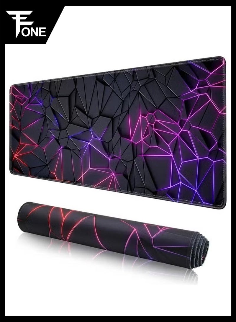 FONE Large Mouse Pad Extended Gaming Mouse Pad Non-Slip Rubber Base Mouse pad Office Desk Mat Desk Pad Smooth Cloth Surface Keyboard Mouse Pads for Computers (800 * 300 * 3mm） - Image 1