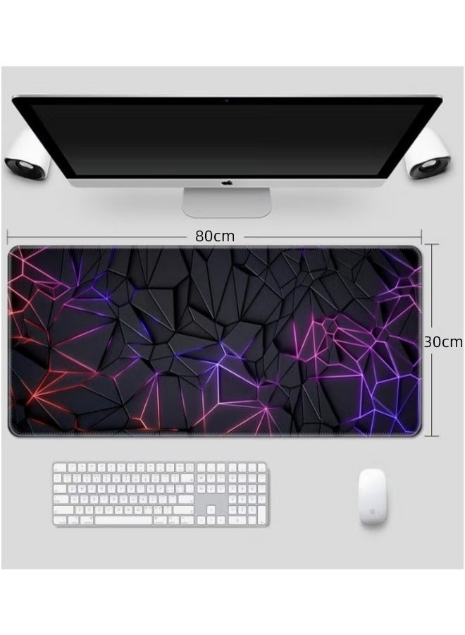 FONE Large Mouse Pad Extended Gaming Mouse Pad Non-Slip Rubber Base Mouse pad Office Desk Mat Desk Pad Smooth Cloth Surface Keyboard Mouse Pads for Computers (800 * 300 * 3mm） - Image 2