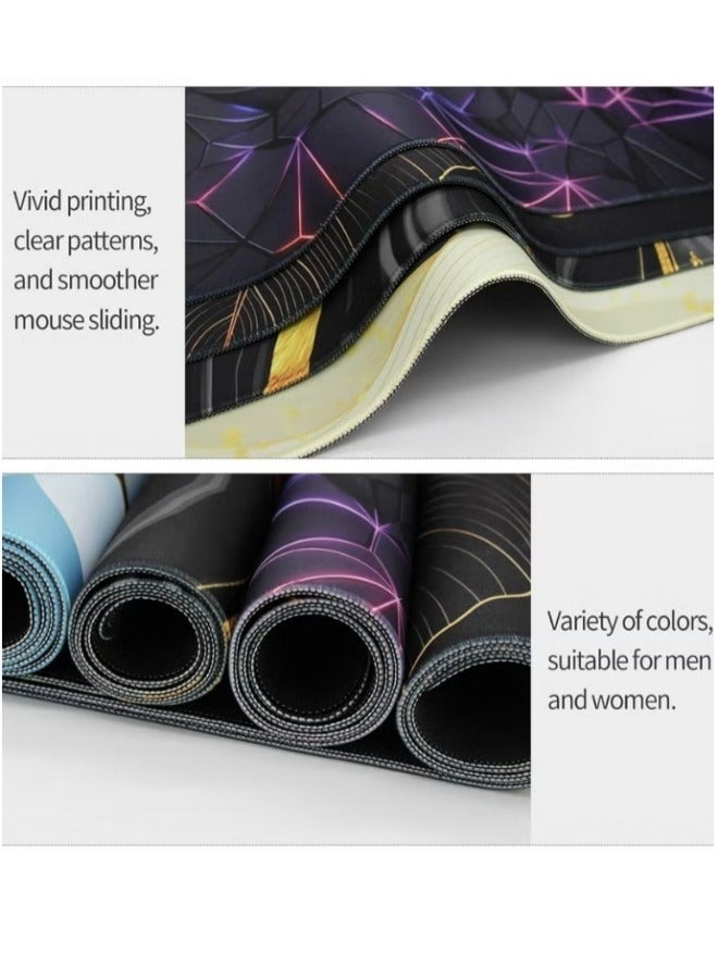 FONE Large Mouse Pad Extended Gaming Mouse Pad Non-Slip Rubber Base Mouse pad Office Desk Mat Desk Pad Smooth Cloth Surface Keyboard Mouse Pads for Computers (800 * 300 * 3mm） - Image 4