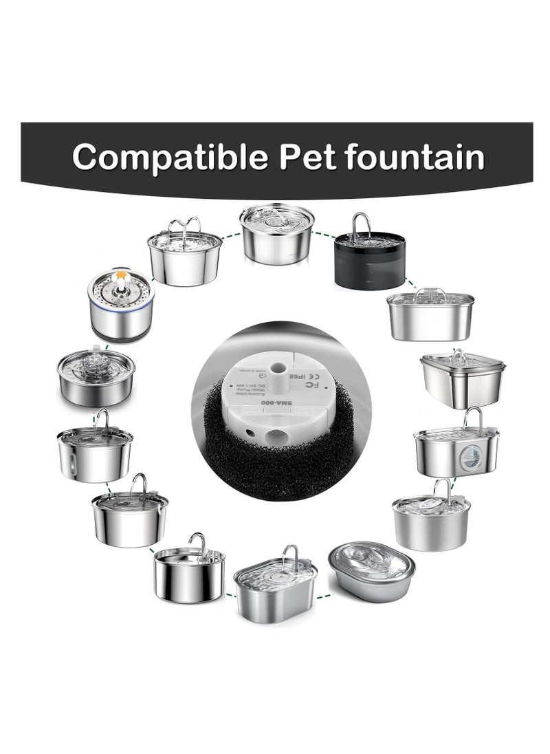 Generic - Cat Water Fountain Pump, Cat Fountain Pump Replacement Pump SMA-800 Submersible Motor, Bottom pumping Pet Water Fountain Pump for Stainless Steel Cat Water Dispenser - Image 1