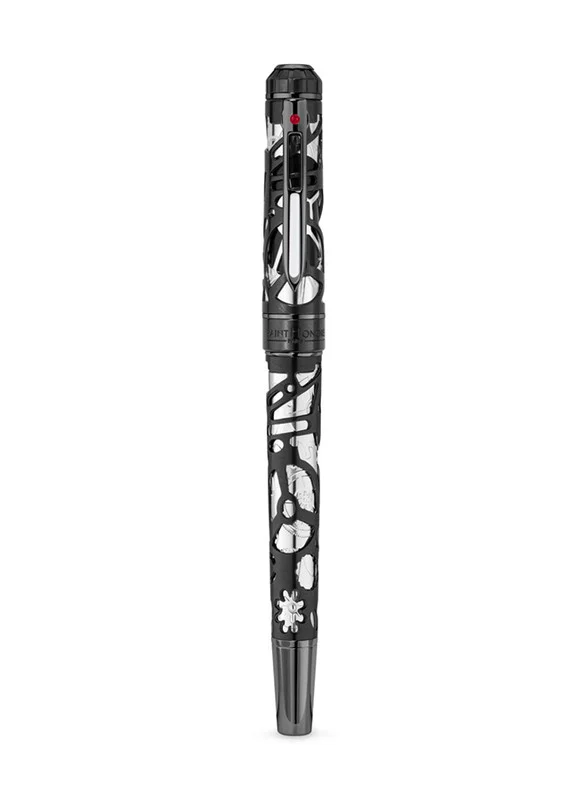 سانت هونور Saint Honore Monceau Ion Plated Gun & Silver With Stainless Steel Inlay Pen - 6811 71N - 143MM