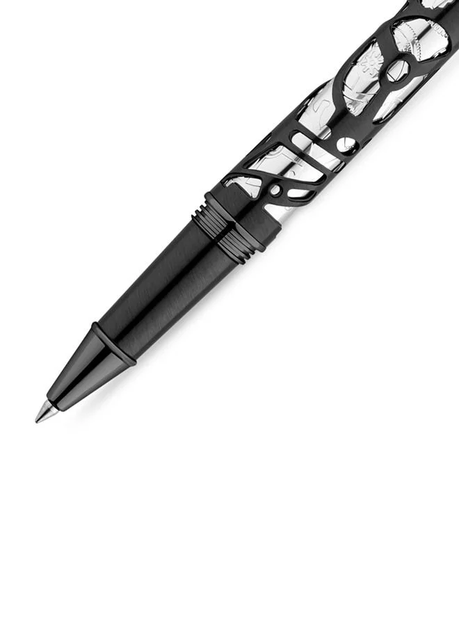 سانت هونور Saint Honore Monceau Ion Plated Gun & Silver With Stainless Steel Inlay Pen - 6811 71N - 143MM