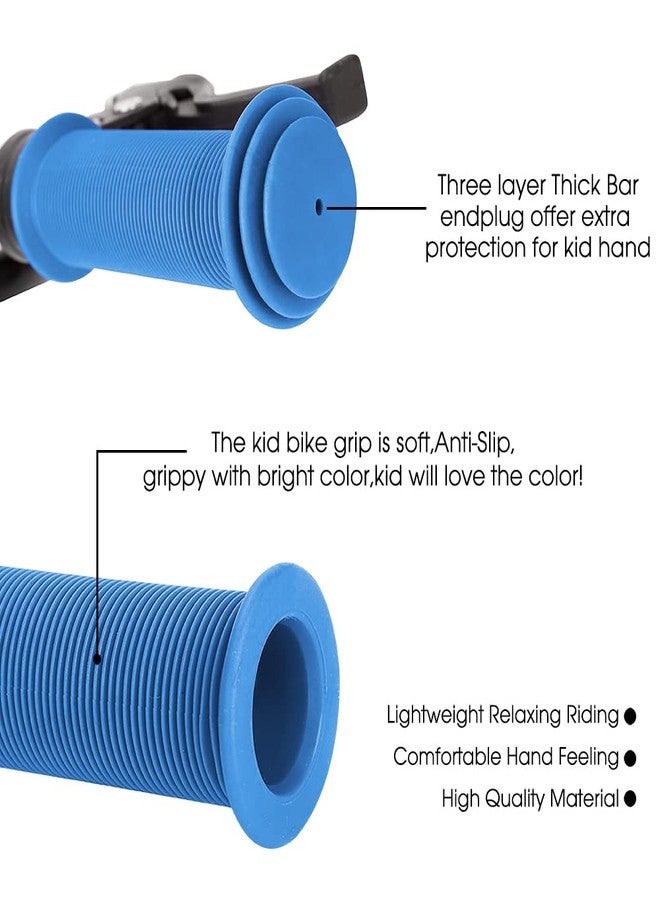 Kutrick Kids Bicycle Grips - 105mm Handlebar Grips with Mushroom Pattern for Kids' Bike, Balance Bike, Kick Scooter (Blue) - Image 4