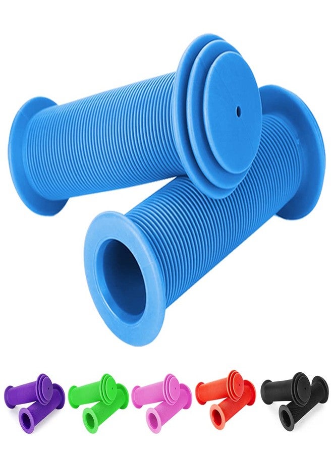Kutrick Kids Bicycle Grips - 105mm Handlebar Grips with Mushroom Pattern for Kids' Bike, Balance Bike, Kick Scooter (Blue) - Image 1