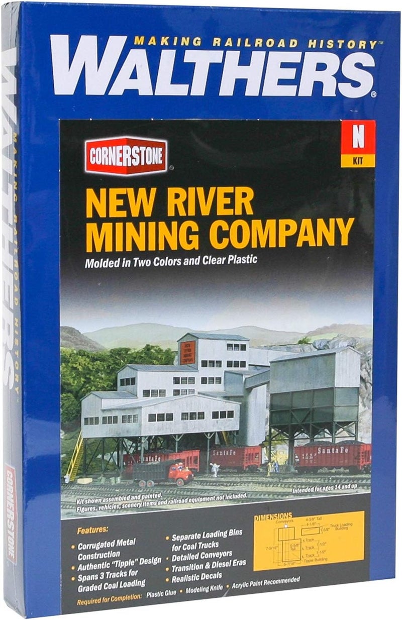 Cornerstone Walthers N Scale Model New River Mining Kit, 7-1/2 x 5-3/8 x 5-5/8", (933-3221) - Image 3