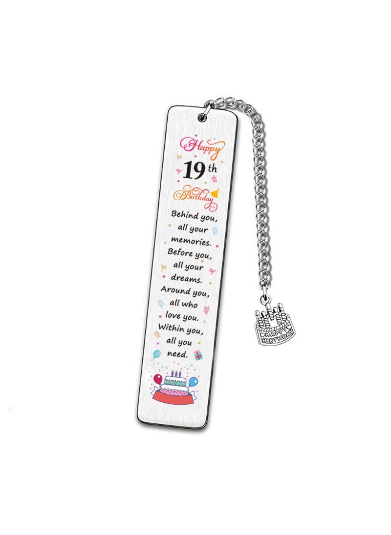 Generic - Stainless Steel Metal Bookmark Customizable Laser Engraving Birthday Gift Colorful Logo Design Bookmark Factory For Birthdays 19-year-old color bookmark - Image 1