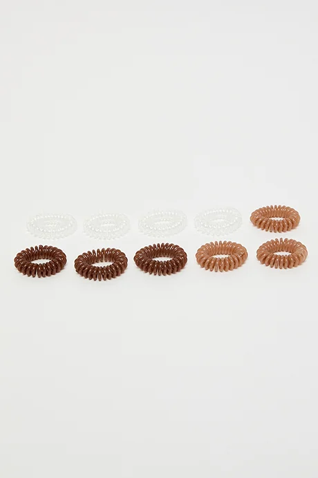 أر أند بي 10 Pack Spiral Ponytail Hairbands
