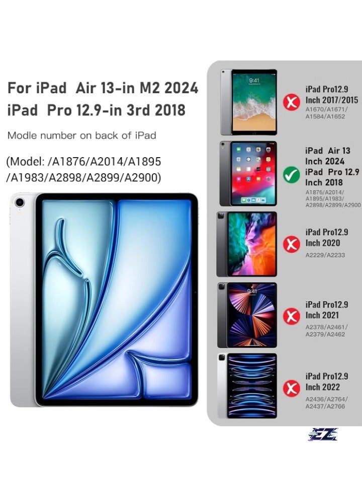 ELTRAZONE iPad Air 13 Inch Case M2 2024 – Smart iPad Case with Pencil Holder, Supports Pencil Pro and Pencil (USB-C), Touch ID Compatible, Auto Wake/Sleep Function – Durable, Stylish Protection for iPad Air 2024 - Image 2