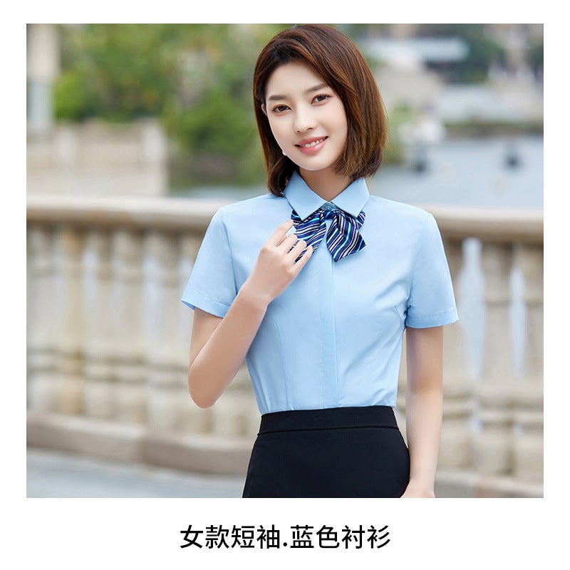 Womens Long-Sleeve Cotton Blend Plain Shirt Men's black pants
