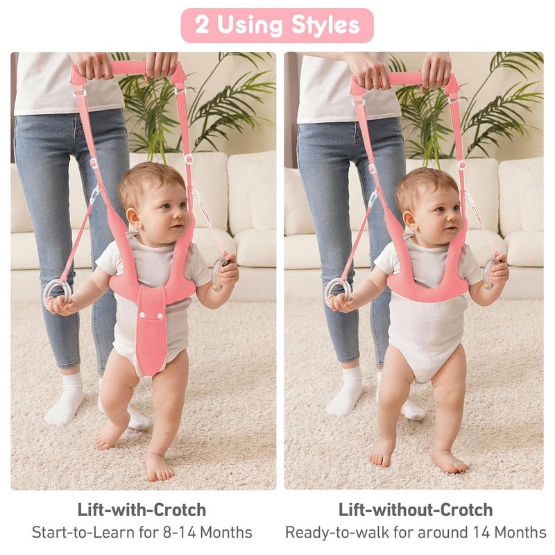 Ocanoiy Baby Walking Helper  Handheld Walker Harness  Support for Infants  Toddlers 816 Months Pink - Image 4