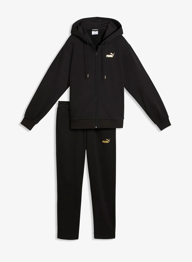 PUMA Metallic Hooded Standard Sweat Tracksuit