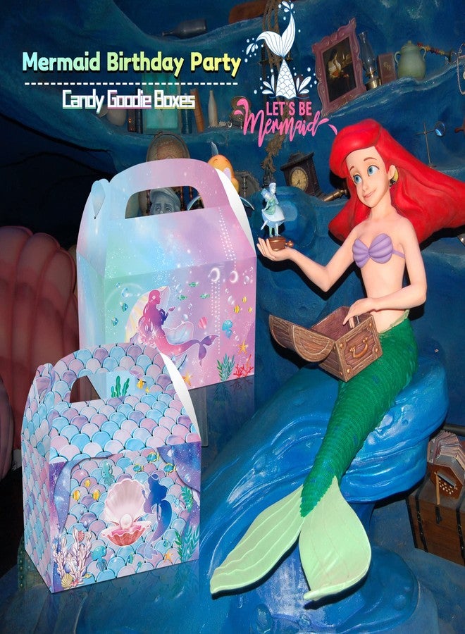 LOCHSOEL Mermaid Birthday Party Gift Treat Gable Boxes ，Supplies Under The Sea Theme Favor Decorations Candy Goodie Boxes for Girl's Birthday Party、Events and Baby Shower（12Pcs - Image 5