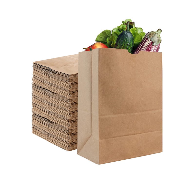 Stock Your Home Stock Your Home 52 Lb Kraft Brown Paper Bags 70 Count  Large Grocery Bags for Shopping  Bulk Pack