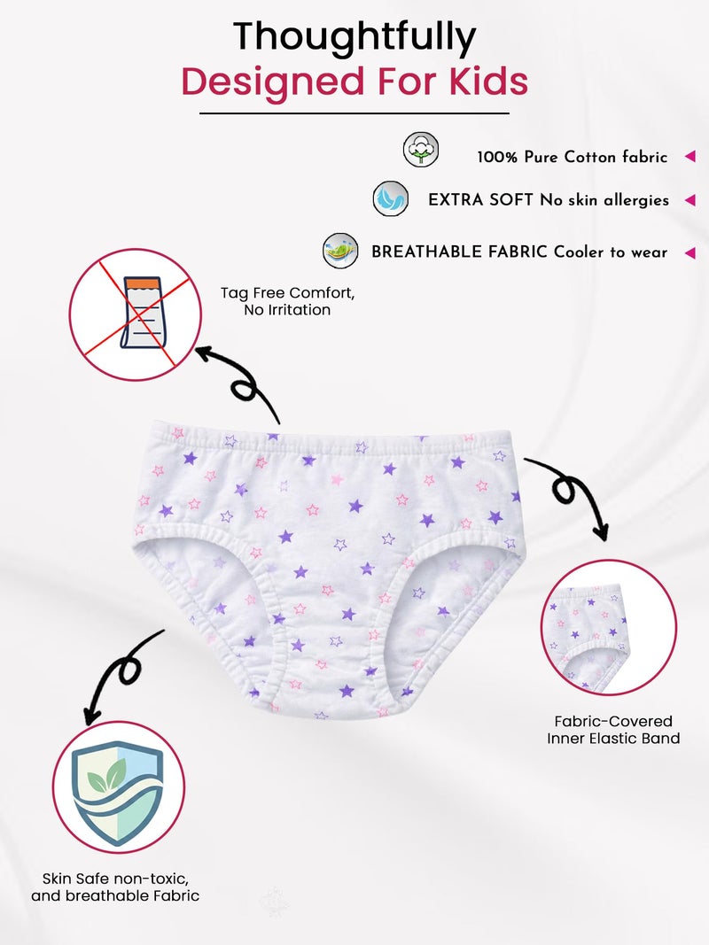 BODYCARE Kids Girls Panty Ultrasoft Underwear 100% Cotton Multicolor Soft Comfortable | Skin Friendly | Innerwear Pack of 6-Assorted (KIA6501-PK004_P6) - Image 3