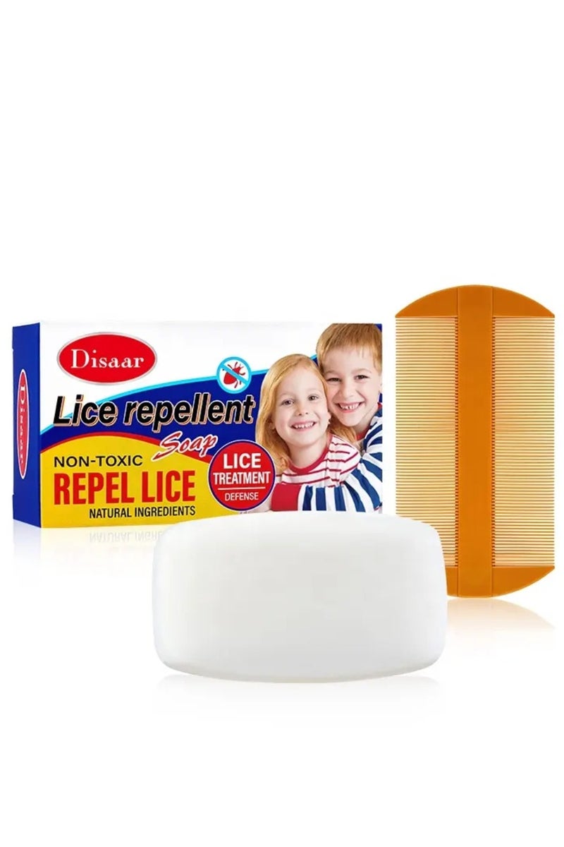 Disaar صابون طارد القمل الطبيعي اليدوي 100 جرام - صابون حمام مضاد لحب الشباب وإزالة البقع الداكنة وتفتيح البشرة - Image 1