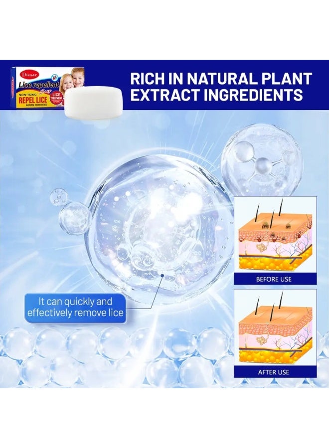 Disaar صابون طارد القمل الطبيعي اليدوي 100 جرام - صابون حمام مضاد لحب الشباب وإزالة البقع الداكنة وتفتيح البشرة - Image 4