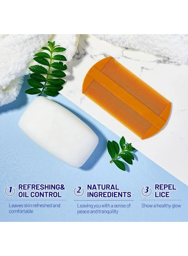 Disaar صابون طارد القمل الطبيعي اليدوي 100 جرام - صابون حمام مضاد لحب الشباب وإزالة البقع الداكنة وتفتيح البشرة - Image 3