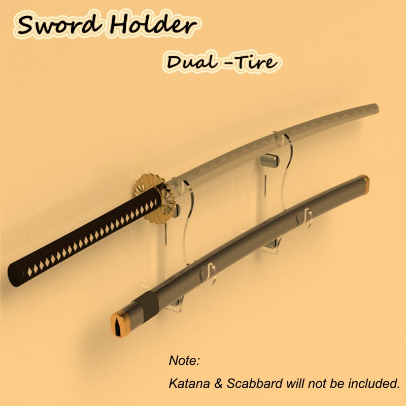 Wall Mount Solid Stand Samurai Display Supports Katana& Scabbard Holder Samurai Hanger Bracket Holder Rack Knife Stand for Display - Image 4