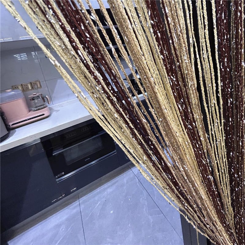 ave split Decorative Door String Curtain Wall Panel Fringe Window Room Blind Divider Tassel Screen Home 100cm200cm 018311