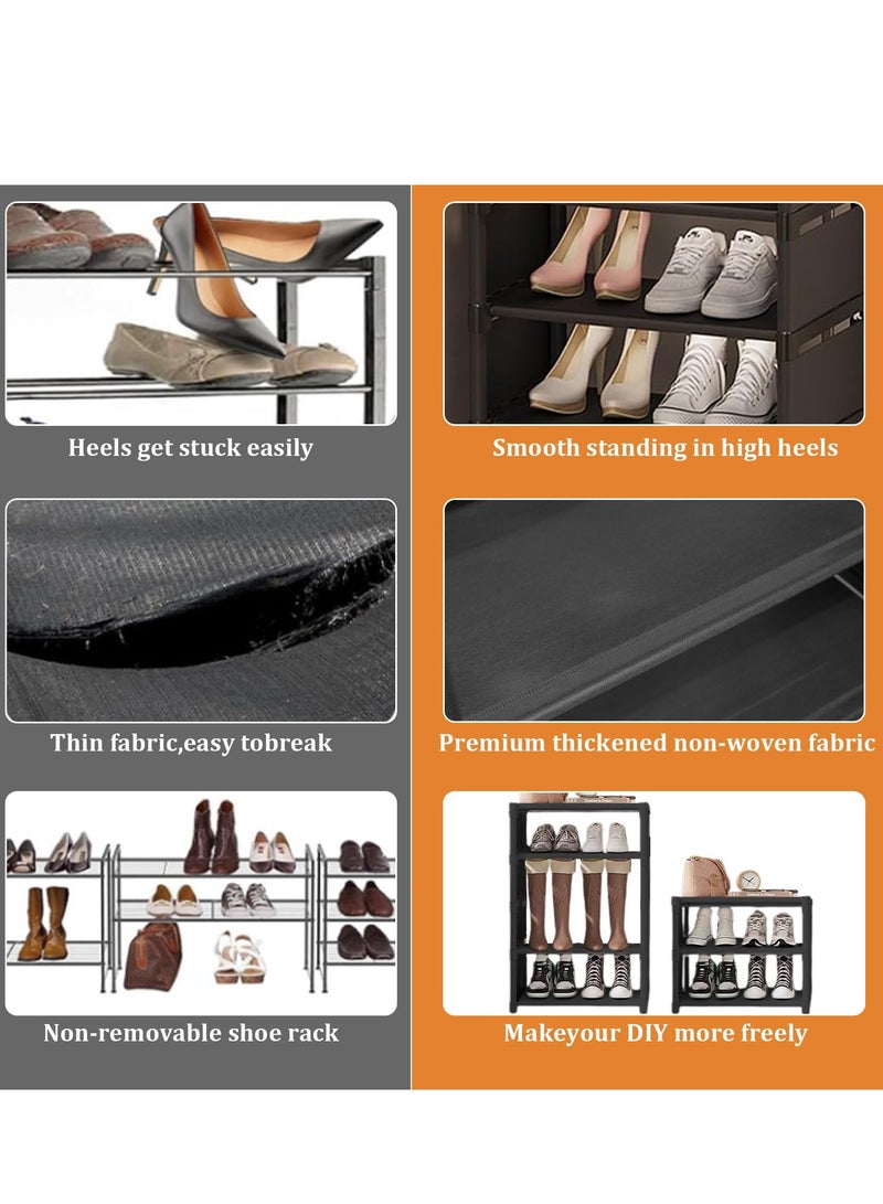 XiuWoo 8 Tier Shoe Rack, widened version, Shoe Storage Rack for Closet Entryway Tall Slim, Vertical Shoe Rack, Shoe Organizer for 10-14 Pairs of Shoes, Space Saving Corner Shelf Shoe - Image 5