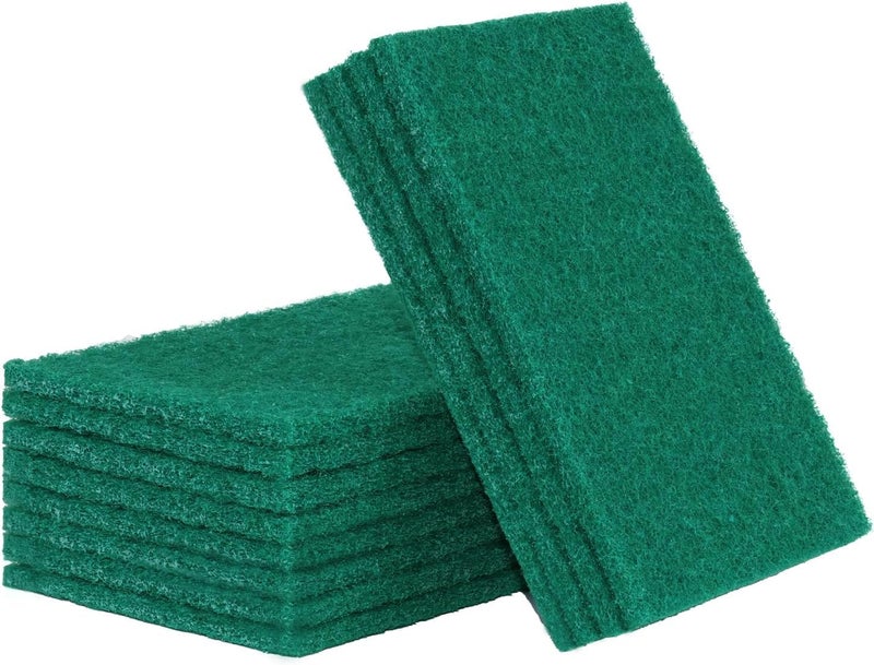 Cozron Cozron Multipurpose Scratch Proof Kitchen Utensil Scrubber PadScrubber Sponge for PantryScrubbing Pads for Dishwashing Bathroom and Toilet Washing Floor Cleaning Green10 Pcs - Image 1