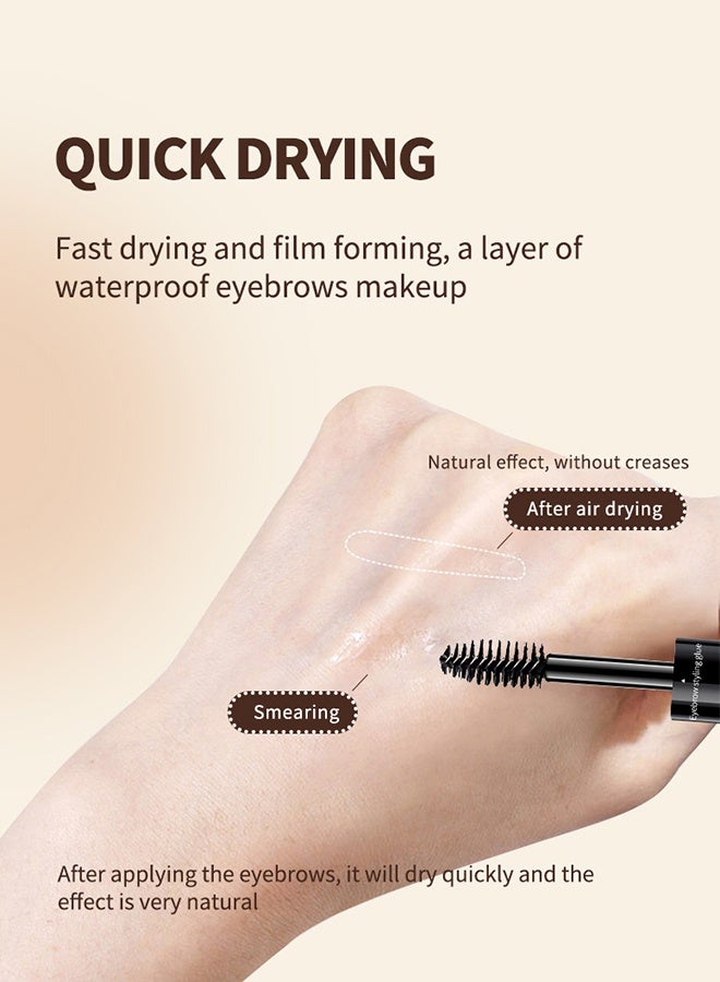 اوكيل حواجب بلاستيكية ستيريو ذات رأس مزدوج - حواجب اصطناعية طويلة الأمد "لا يمكن فركها" ، مقاومة للماء ومقاومة للعرق لمدة 18 ساعة # 03 - Image 3