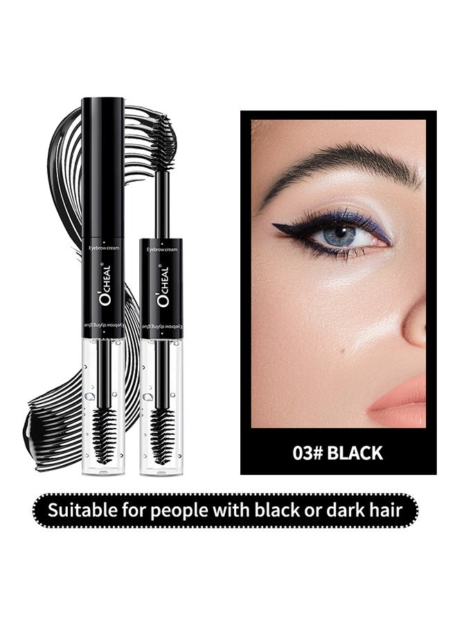 اوكيل حواجب بلاستيكية ستيريو ذات رأس مزدوج - حواجب اصطناعية طويلة الأمد "لا يمكن فركها" ، مقاومة للماء ومقاومة للعرق لمدة 18 ساعة # 03 - Image 2