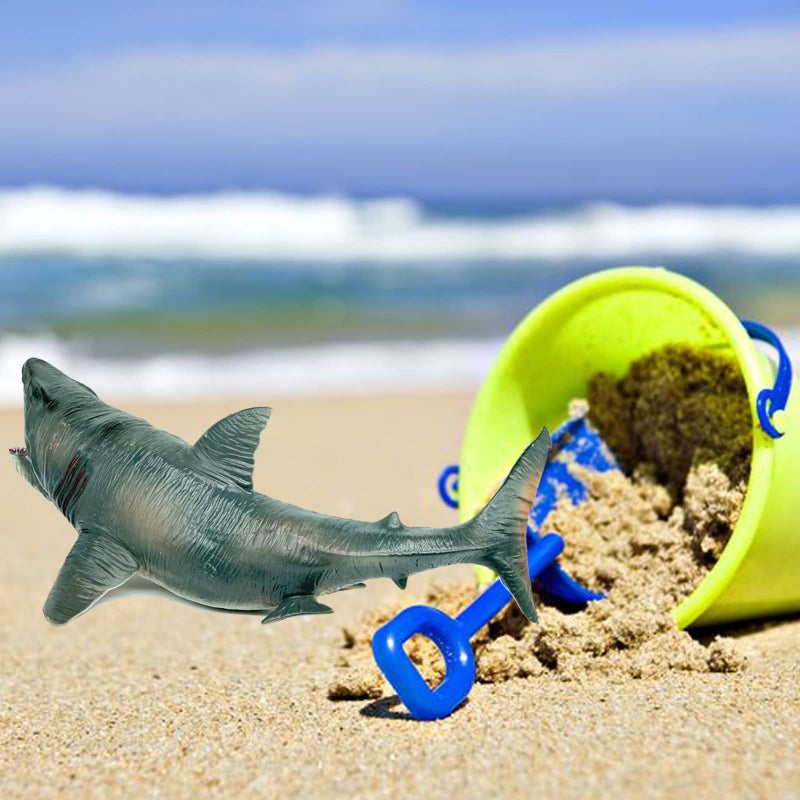 Higherbros Shark Toys with Openable Jaws The Megalodon 11"" Ocean World Realistic Marine Animal Creature Action Figure  Great for Bath Toys  Beach Toys  Birthday Gifts Cake Topper - Image 4