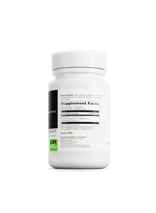 DAVINCI Labs Glutathione Bright - Helps Support Skin Health & Healthy Aging with Glutathione* - Easily Absorbable Formula - Gluten Free & Soy Free - 60 Vegetarian Capsules - Image 2