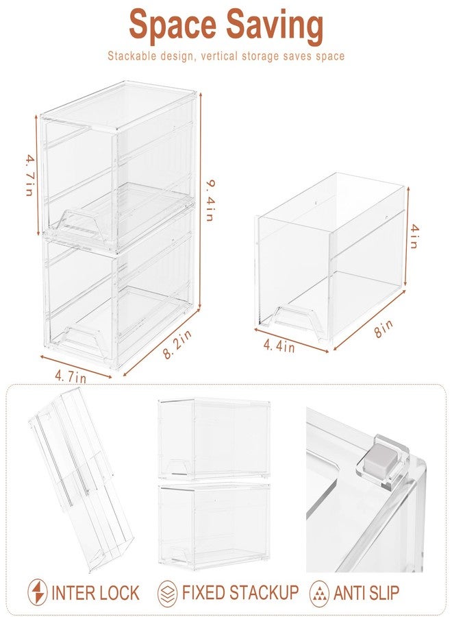 CHANCETSUI 2 Pcs Organizer Drawer, Dustproof Desktop Office Supplies, Clear Desk Accessories - Image 2
