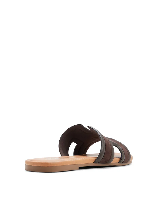 Call it Spring Kamiko Ladies Brown Flat Sandals