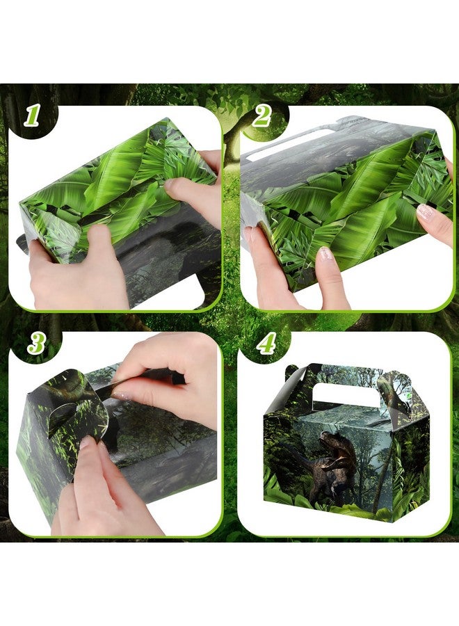 Sinmoe Dinosaur Treat Boxes Dinosaur Party Favor Boxes Dinosaur Theme Party Decorations Candy Boxes Goodie Gift Boxes For Kids Boys Girl Dino Birthday Presents Decorations Supplies, Medium Size (12 Pieces) - Image 4