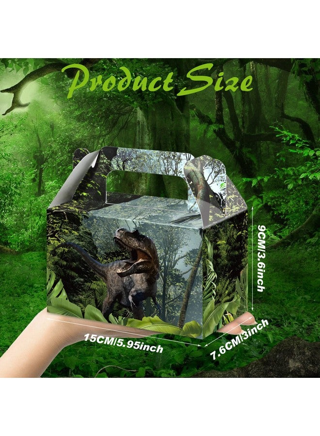 Sinmoe Dinosaur Treat Boxes Dinosaur Party Favor Boxes Dinosaur Theme Party Decorations Candy Boxes Goodie Gift Boxes For Kids Boys Girl Dino Birthday Presents Decorations Supplies, Medium Size (12 Pieces) - Image 2