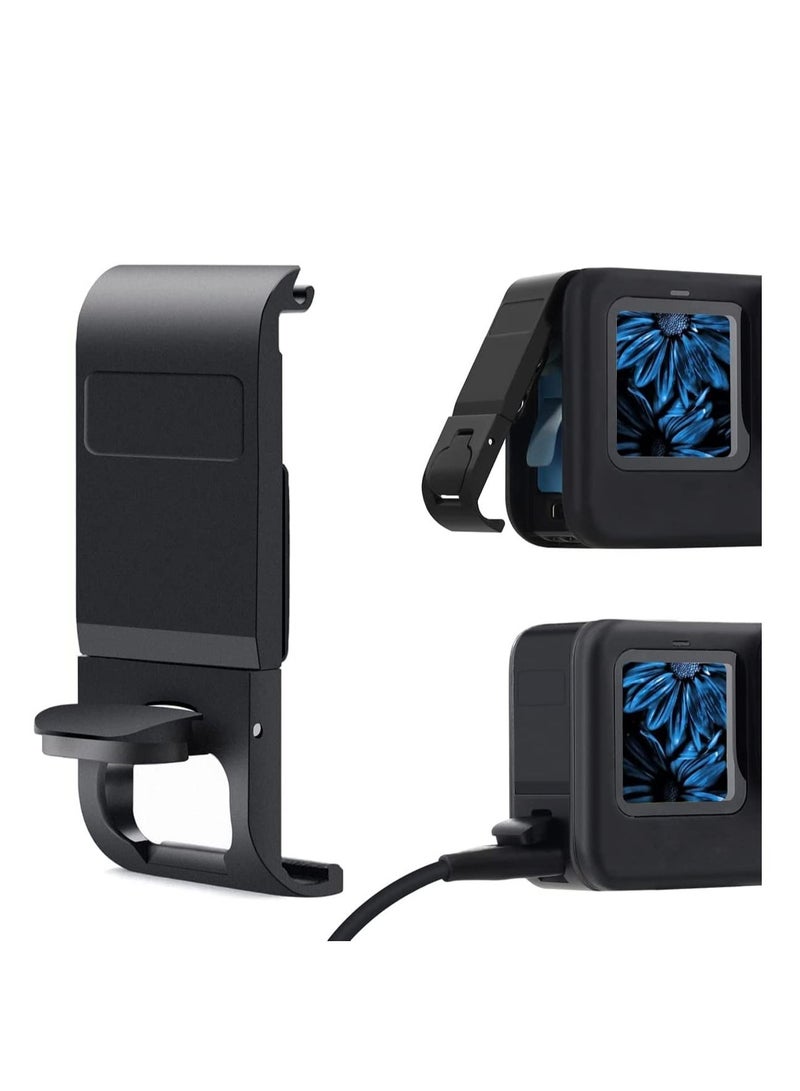 KASTWAVE Replacement Side Door for GoPro Hero 9 Hero 10 Black, Aluminum Alloy Removable Battery Case Cover Protective Type-C Charging Port Adapter Repair Part Camera Vlog Accessories  - Image 1