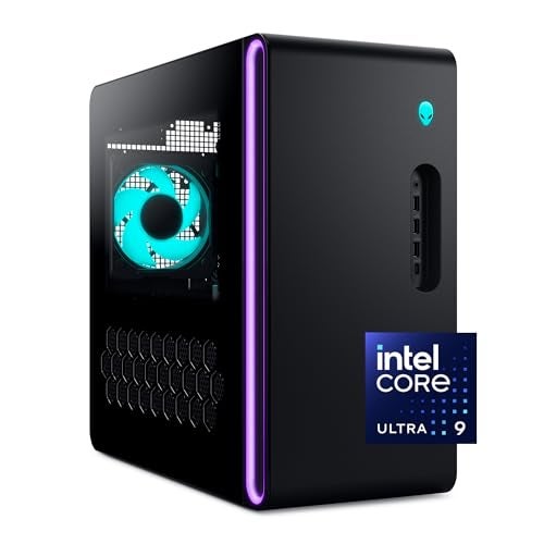 Alienware Aurora Gaming Desktop ACT1250 - Intel Core Ultra 9 285 Processor, Liquid Cooled, NVIDIA GeForce RTX 5080, 32GB DDR5 RAM, 1TB SSD, 1000W Platinum Rated PSU, Win 11 Home - Clear Panel - Image 1