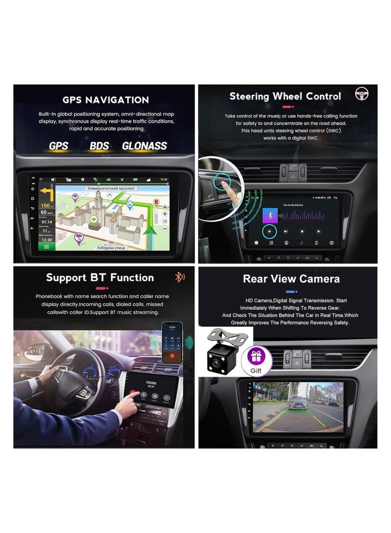 SHEZA STAR Android Car Stereo for Hyundai SONATA 2011-2014 6GB RAM 128GB ROM 9 Inch Support SIM Card, Apple Carplay, MirrorLink WiFi BT, 2.5D IPS Touch Screen with AHD Camera Included - Image 4