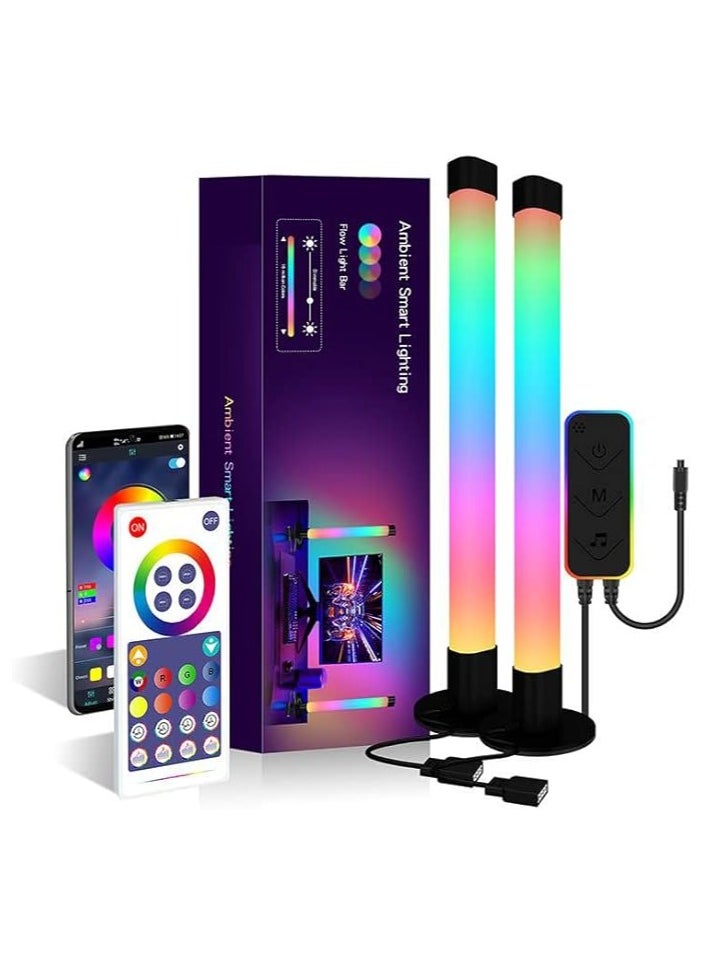 ELTRAZONE Smart LED Light Bar RGB Lights | Bluetooth App Remote Control | 3-in-1 16 Million Colors | TV Backlight for Room, Movies, PC, Gaming Setup - 2PCS - Image 1