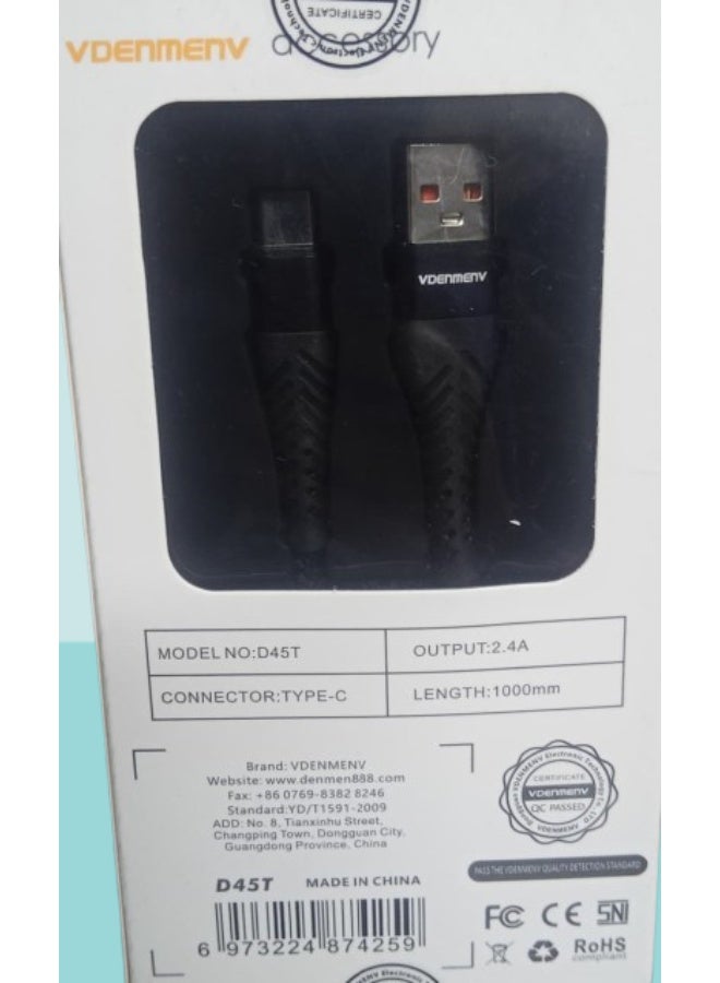 VDenmenV 2.4A Fast Charging USB Cable for X Tab C - Image 3