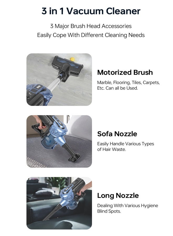 DSP 3 in 1 Vacuum Cleaner,18Kpa/7m Corded Upright Vacuum Cleaner with Led Light ,Ideal for Home, Car, Hard Floor, Carpet, Pet Hair,KD2040 - Image 4