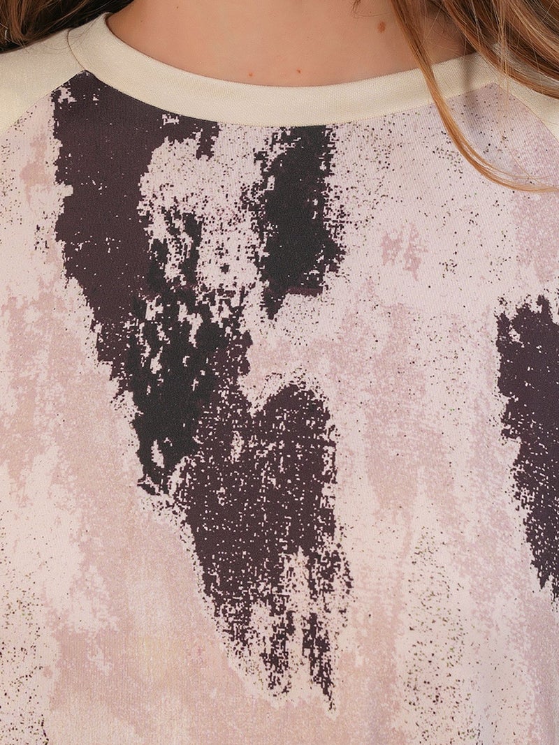 BIG DART BDART Oversize Abstract Print Crew Neck Tunic & Pants Set - Image 5