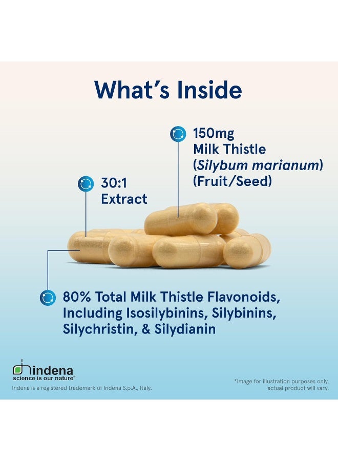 jarrow formulas Milk Thistle (Silymarin Marianum), Promotes Liver Health- 150 mg Per Capsule - 200 Veggie Capsules - Image 3