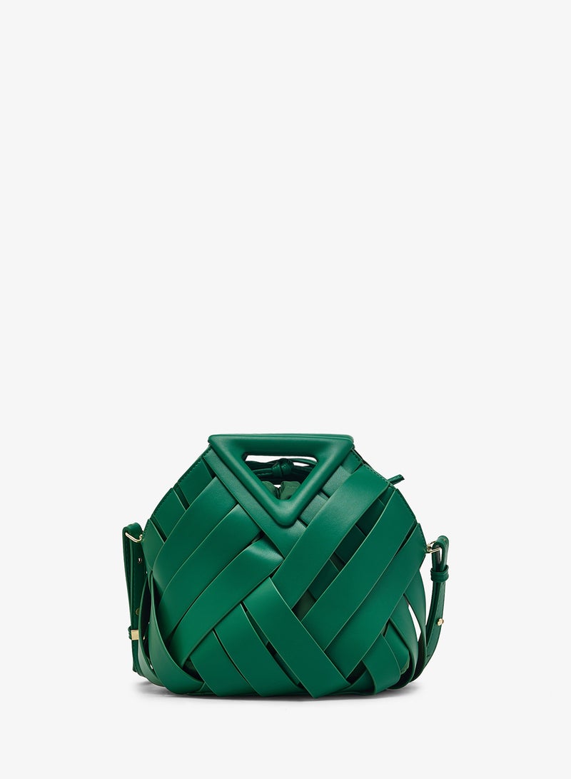 ELLA woven texture top handle crossbody - Image 1