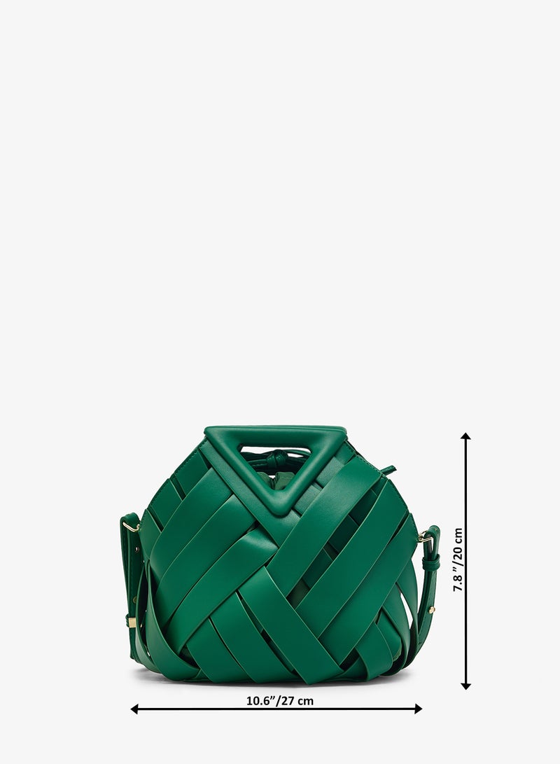 ELLA woven texture top handle crossbody - Image 5