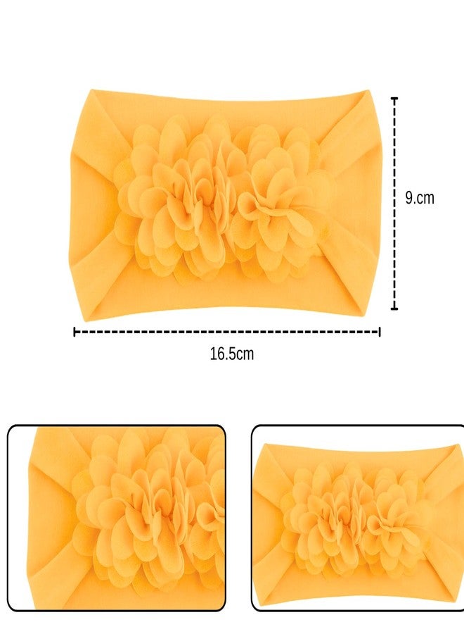 ANNACREATIONS ANNA CREATIONS 5 Pcs Baby Headbands for Girls & Boys, Soft Stretchy Hair Bands with Bow Knot and Flower Design, Comfortable and Stylish Hair Accessories for Newborn, Infant and Toddler Babies - Image 2